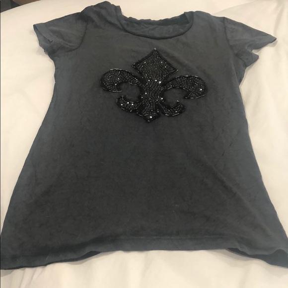 Fleur de le rhinestone embellished t-shirt - Picture 4 of 6